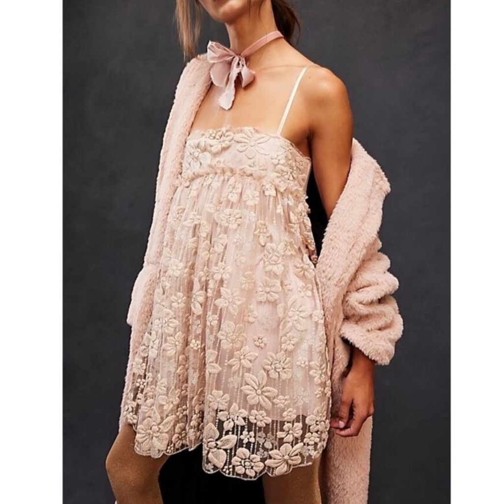 Free People Sparkly Pink Dress